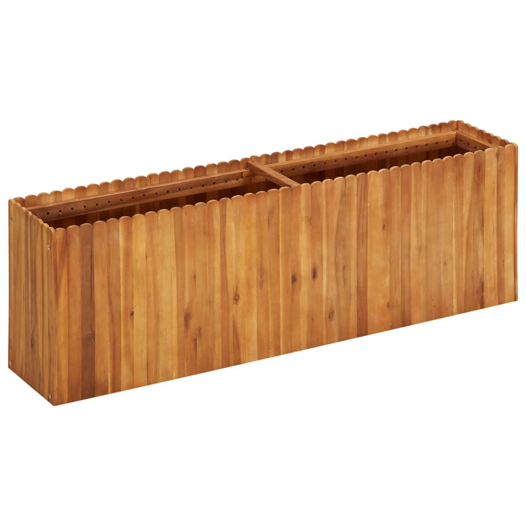 vidaXL arriate de madera maciza de acacia 150x30x50 cm