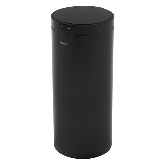 Cubo de basura con sensor de movimiento 40l de acero negro