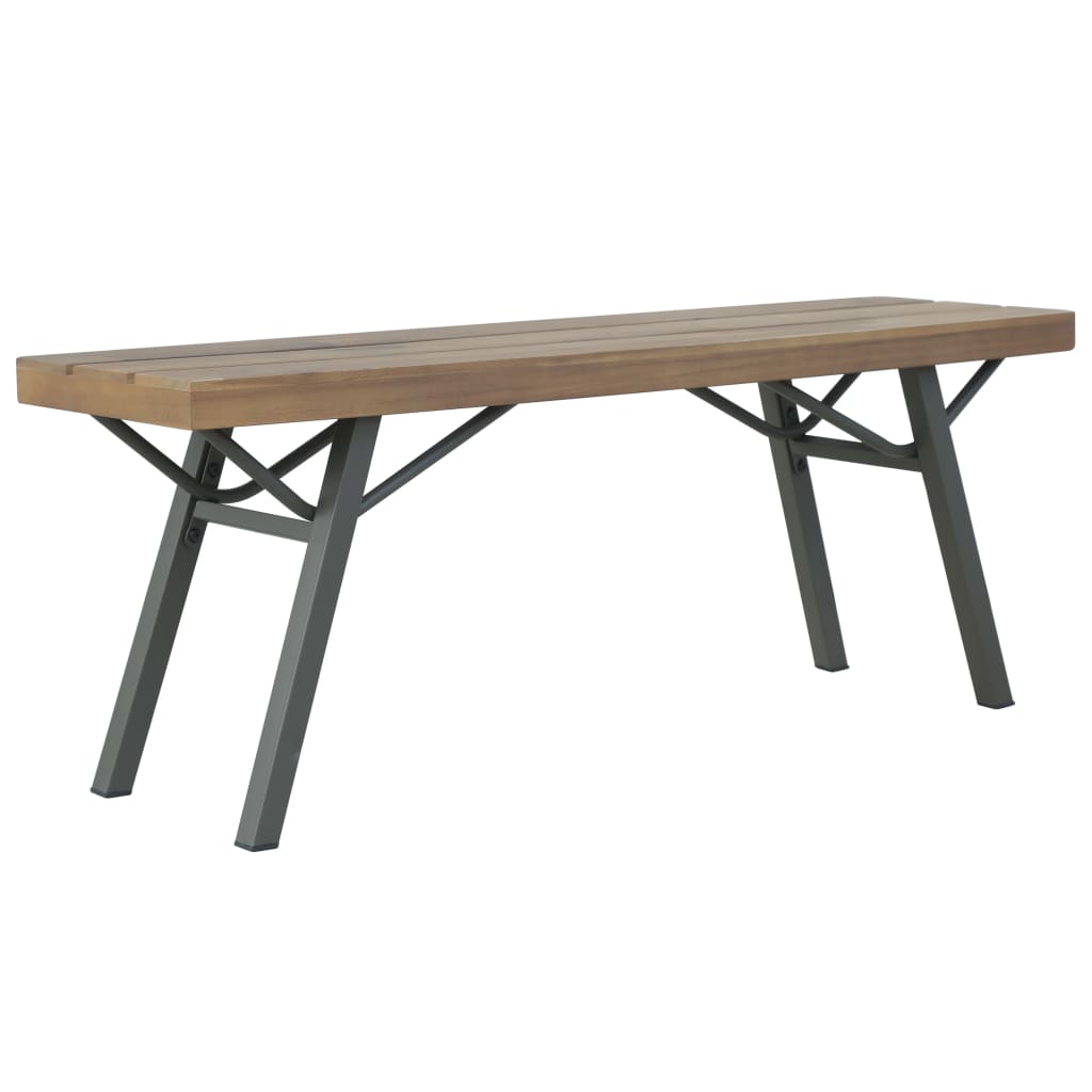Banco de jardín de madera maciza de acacia 120 cm es2140