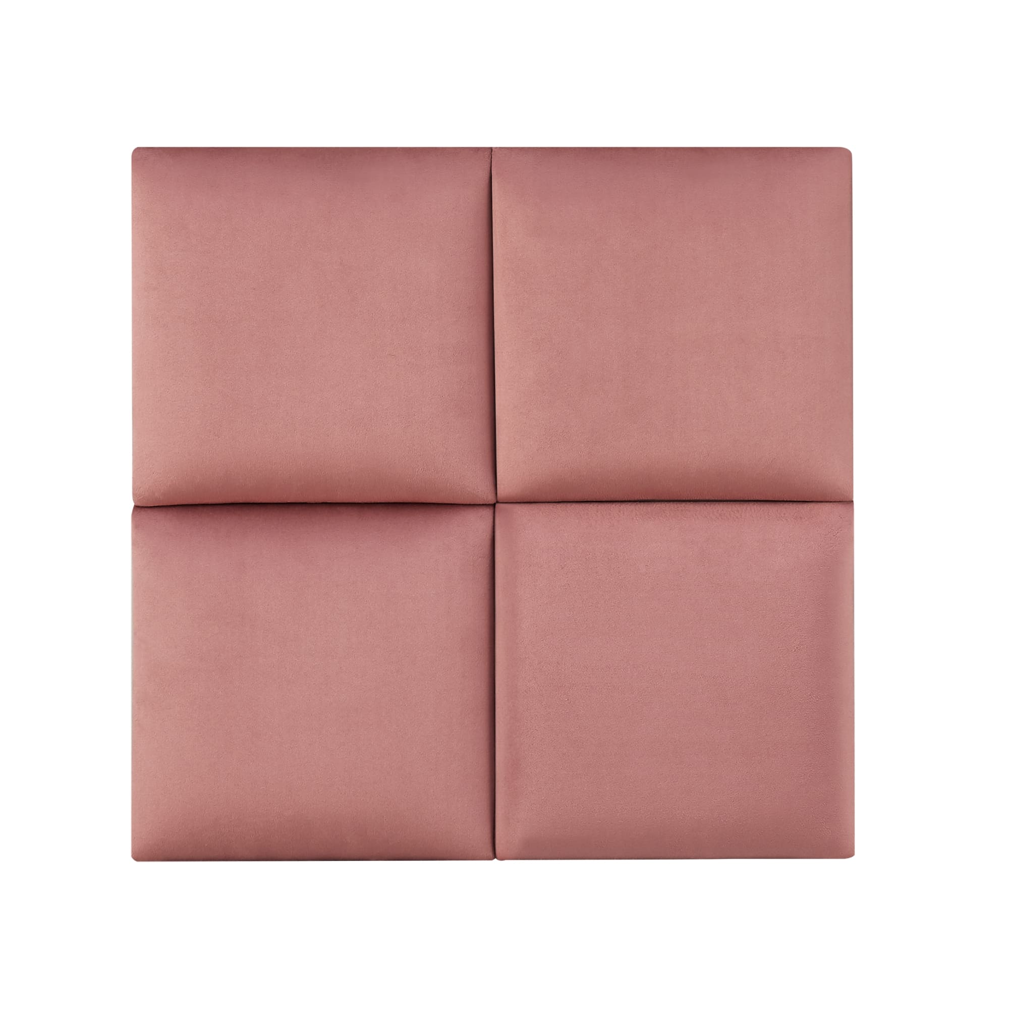 Set de 4 paneles de pared carpino terciopelo 30x30cm - rosa [neu.haus]