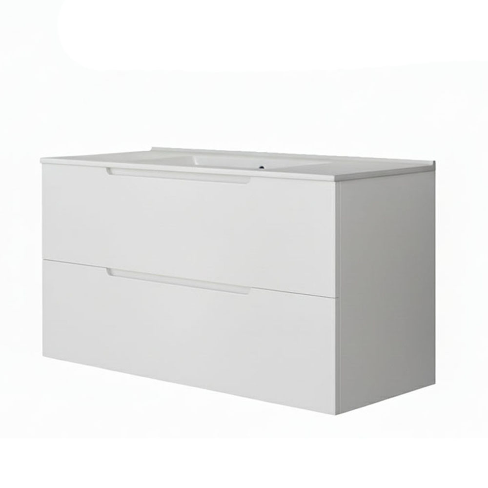 Móveis banho lavatório, victoria 100x45 cm branco fosco 2 gavetas suspensas