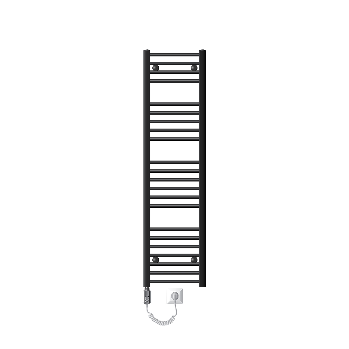 Radiador de baño sahara con elemento 900w 300x1400 mm antracita