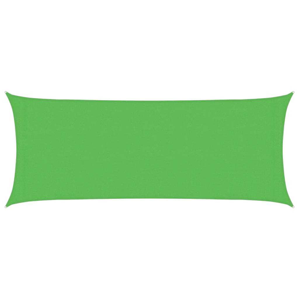 vidaXL toldo de vela hdpe verde claro 160 g/m² 2x5 m