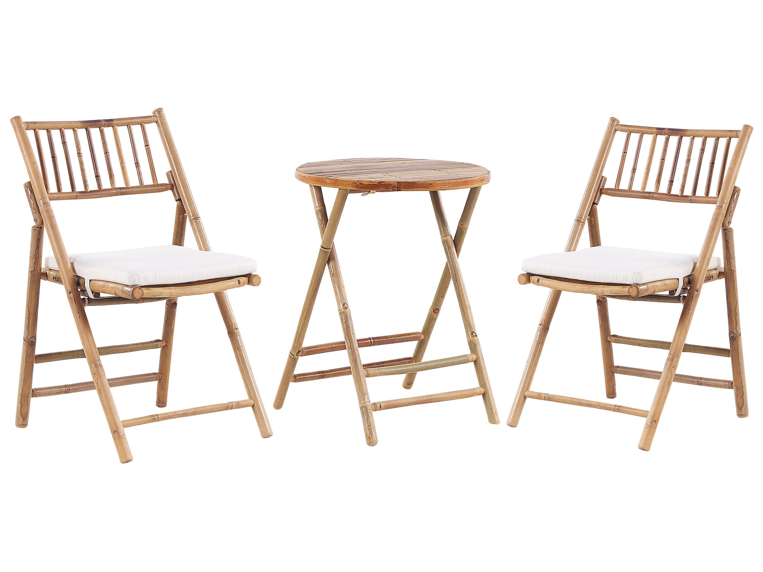 Conjunto de balcón plegable savelletri bambú marrón