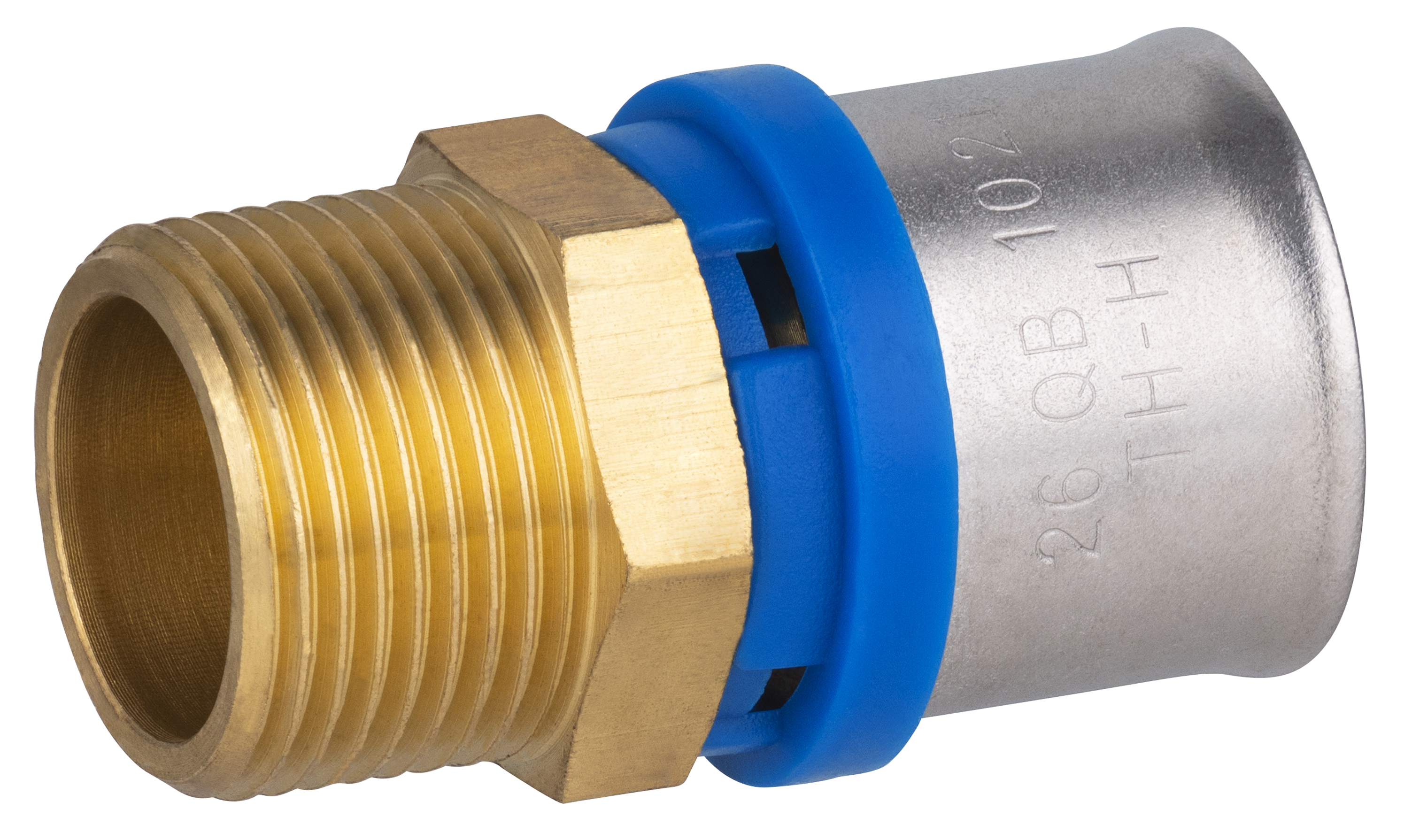 Racor multicapa a prensar multiperfiles ø26 - macho 1'