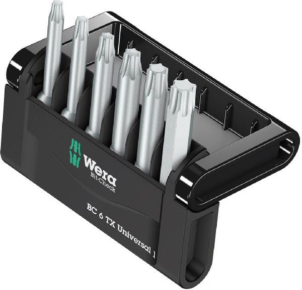 Estuches de puntas bit-check 6 torx universal 1 wera 05056472001