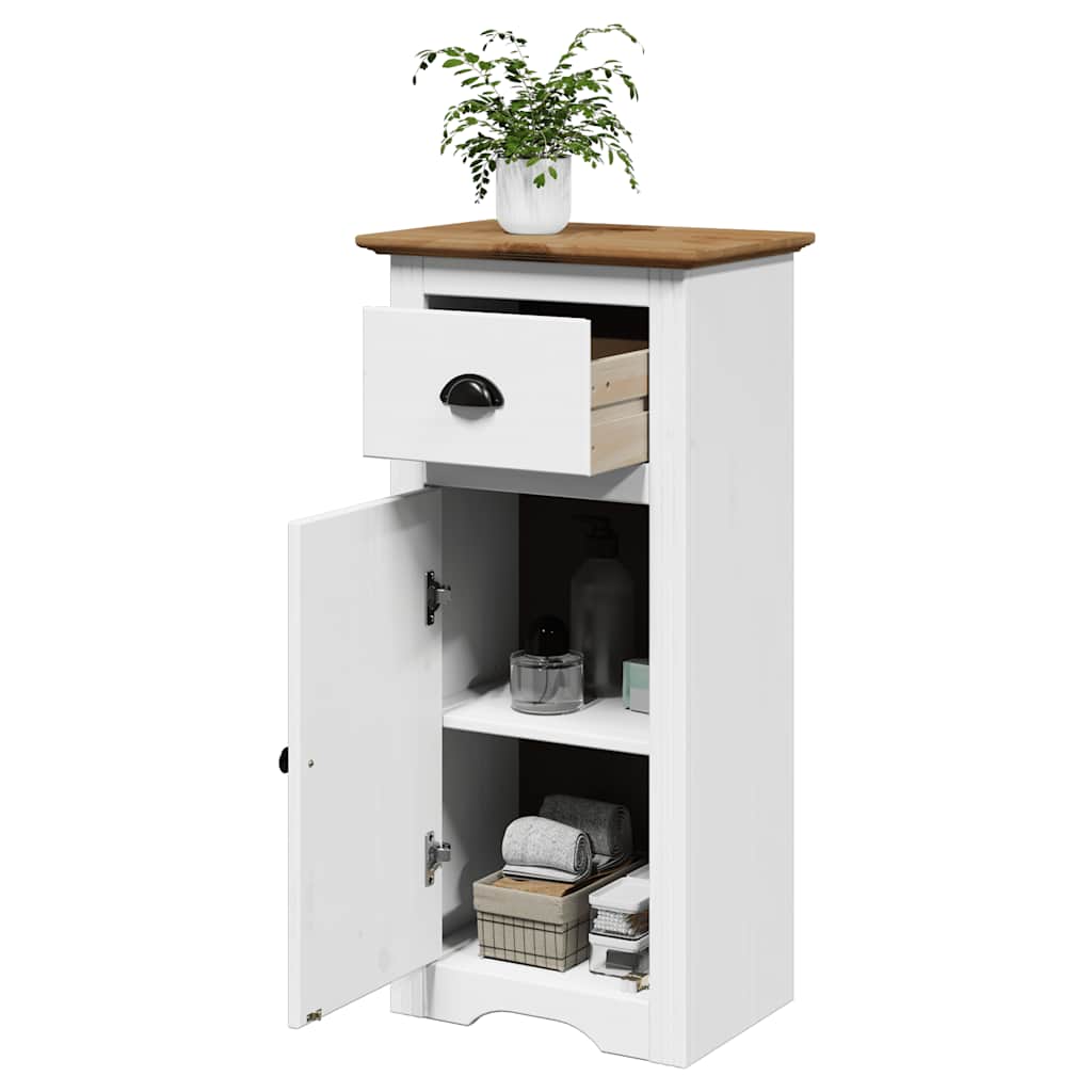 Mueble de baño bodo blanco y marrón 44x30x90 cm