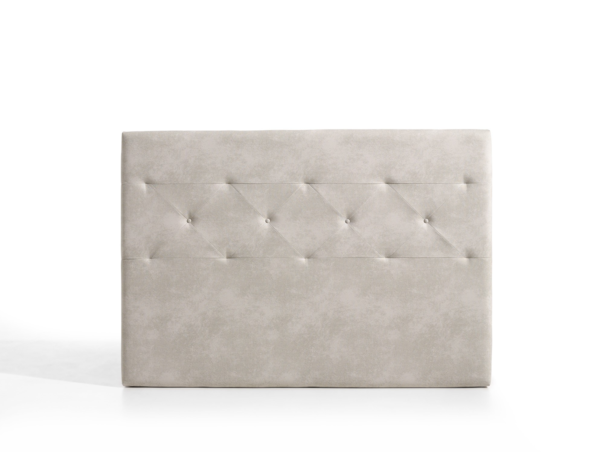 Cabecero zafiro para cama de 135 de tela blanco roto 154x115x8. Matris