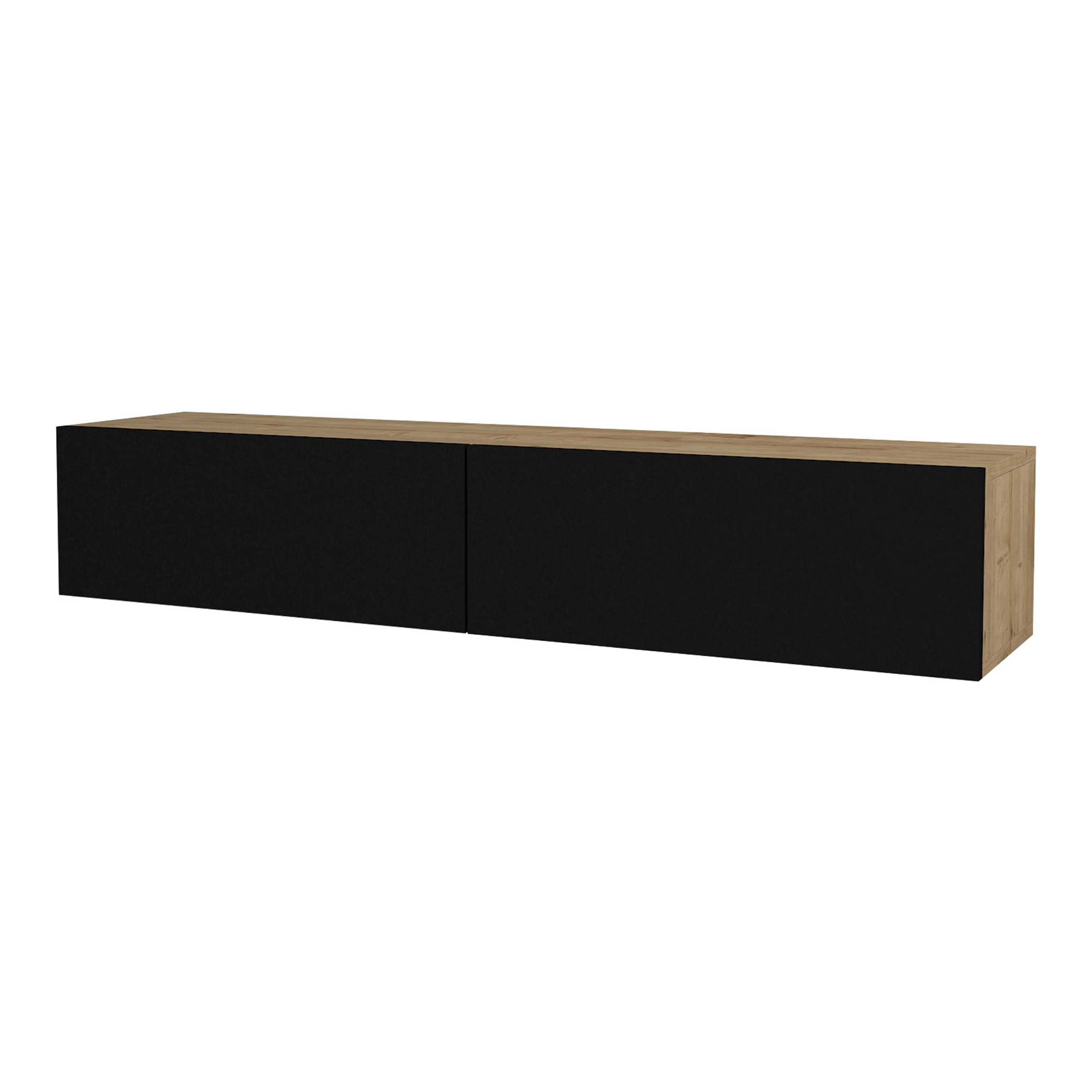 Mueble tv suspendido toivakka aglomerado 135 x 31 x 25 cm - roble / negro