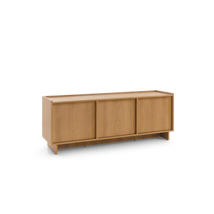Mueble tv - roble caramelo 147 cm - puertas a presión