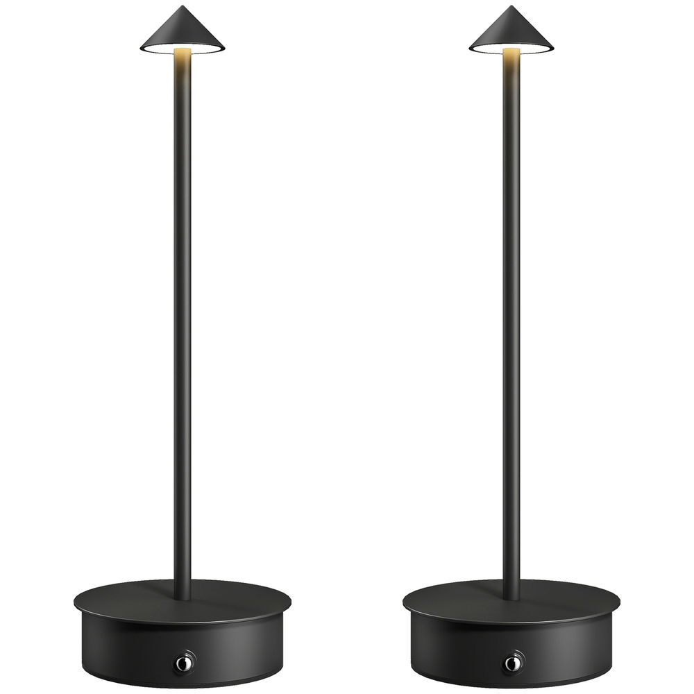 Lámparas de mesa 10x10x30 cm acero Homcom, hogar - iluminación