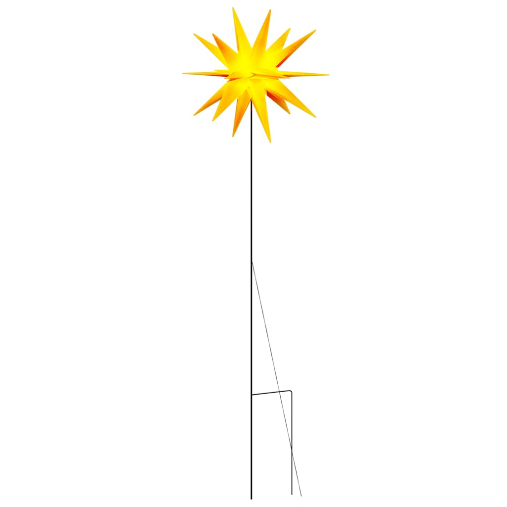 vidaXL lámpara de navidad LED y estaca tierra plegable amarilla 57 cm