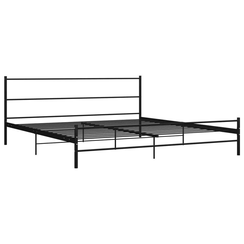 vidaXL estructura de cama sin colchón metal negro 200x200 cm