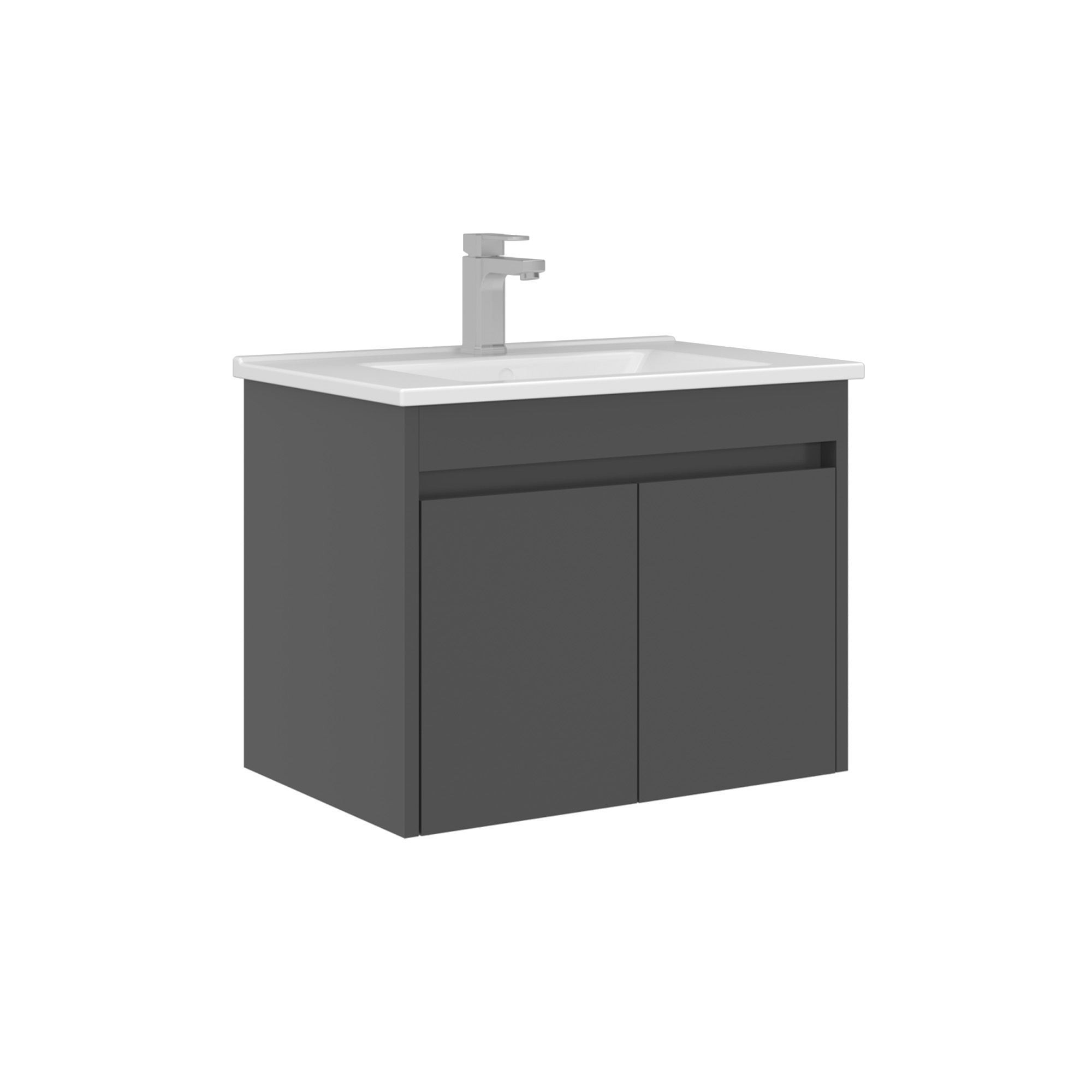 Mueble para lavabo <<arno 65>> - 65 x 45 x 52 cm - antracita