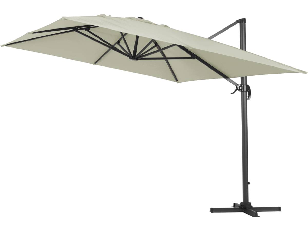 Parasol lateral de jardín alu "sun 4" – rectangular – 3 x 4 m – crudo + fun