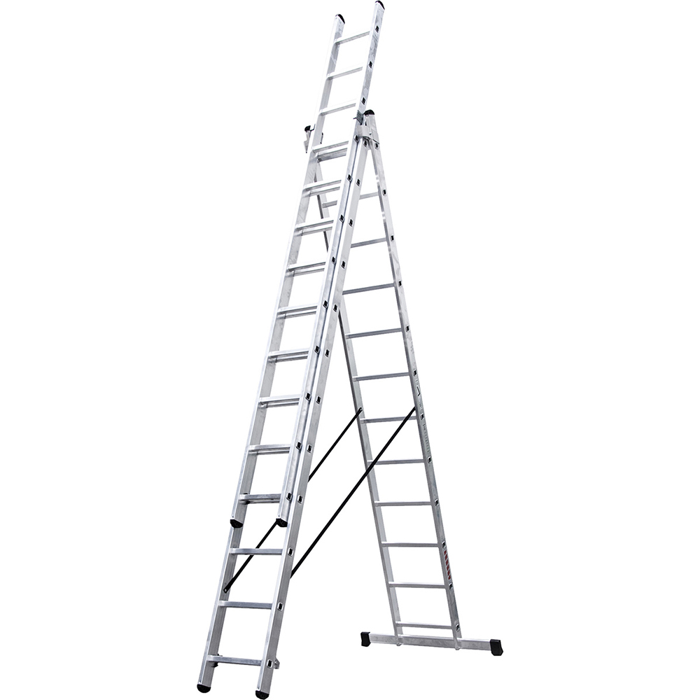 Escalera aluminio extensible 3 tramos 10 peldaños