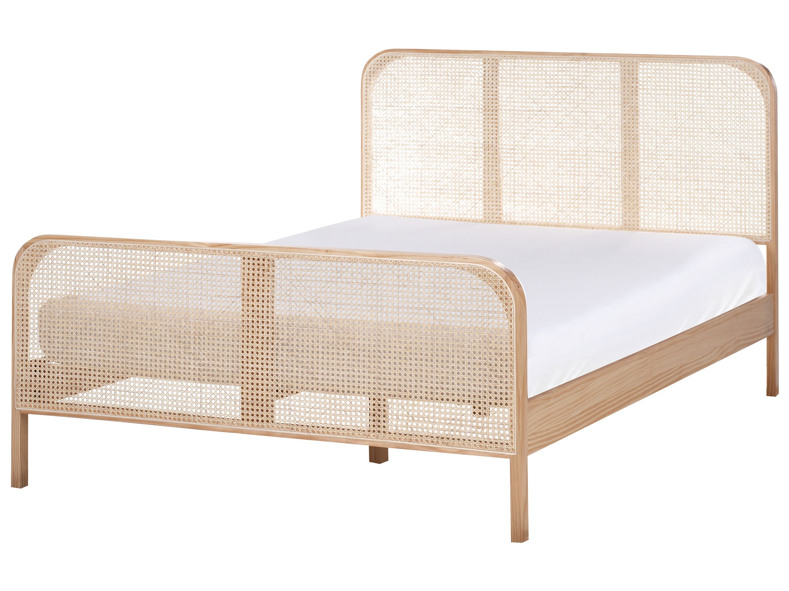 Cama madera de pino gonfaron 140 x 200 cm marrón claro