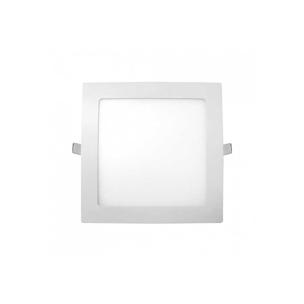 Downlight LED ultraslim empotrable cuadrado 12w 450lm 10,5x10,5cm blanco