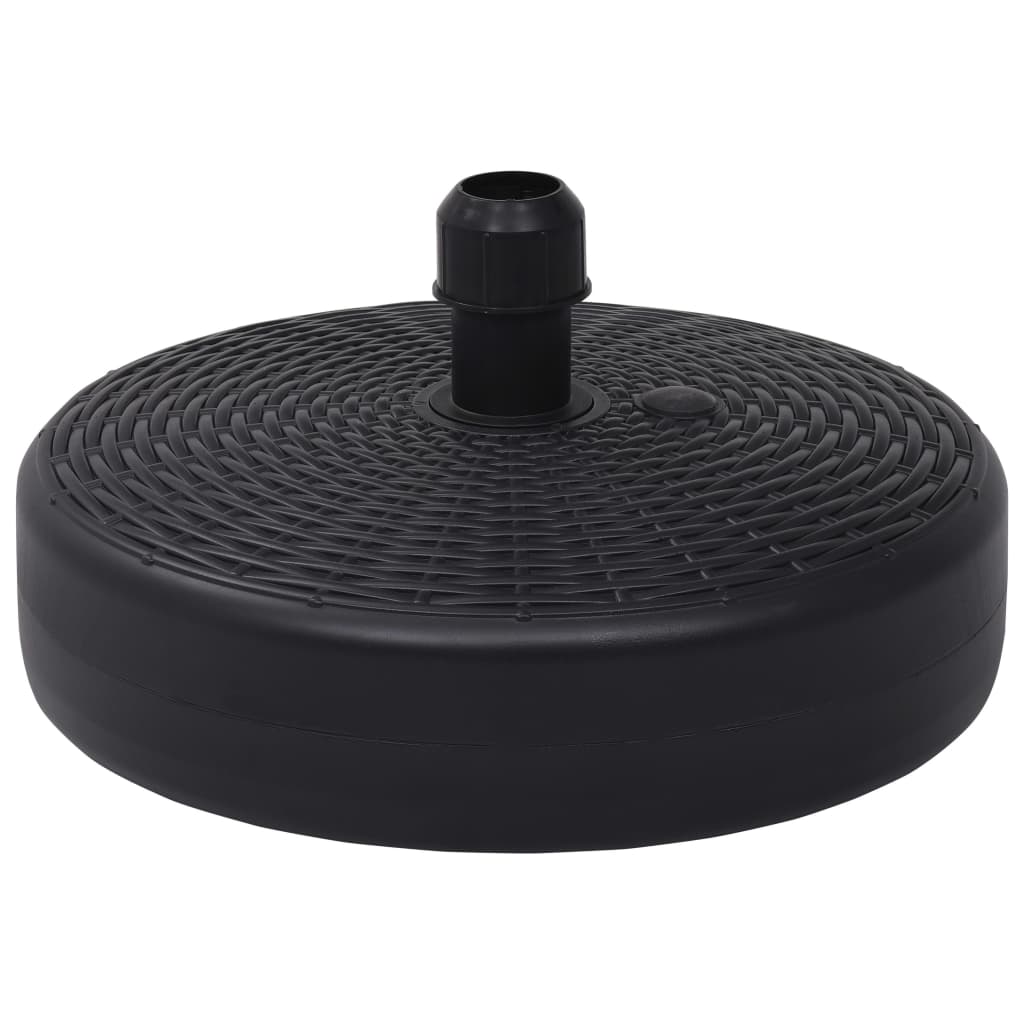 vidaXL base de sombrilla rellenable con arena/agua negro 24 l
