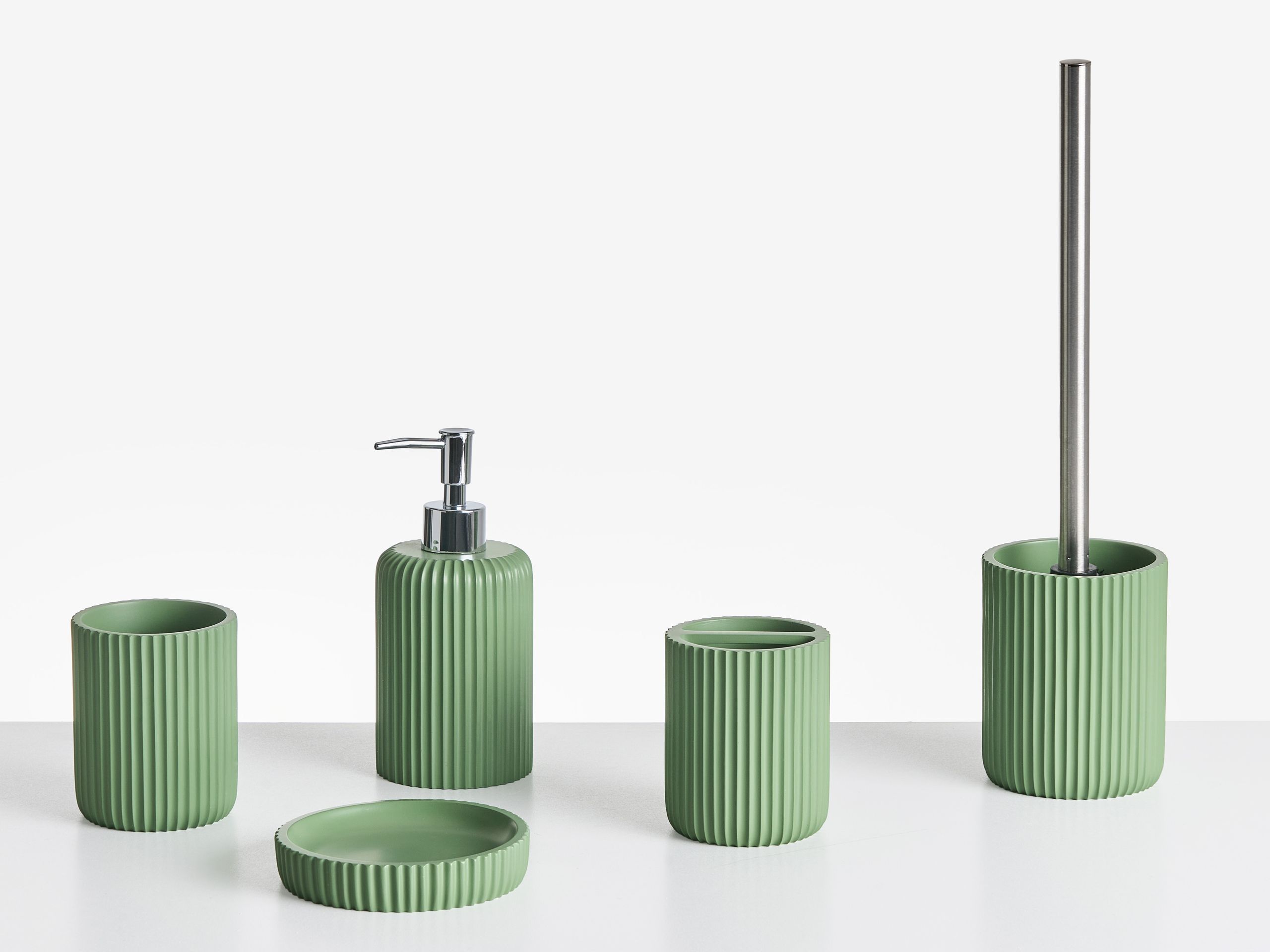 Conjunto de 5 accesorios de baño camana verde