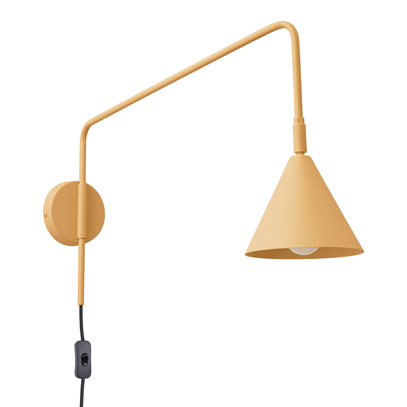 Lámpara de pared nox 1 oro/negro acero 14x30x61cm