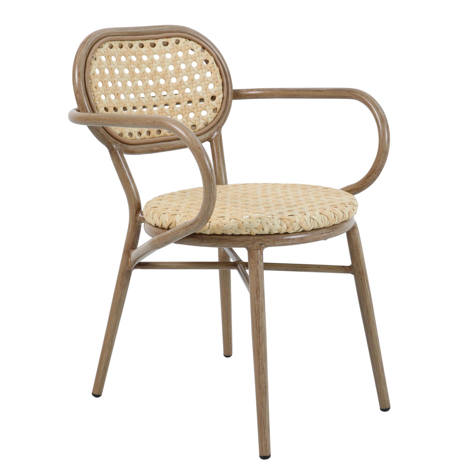Oviala - sillón de terraza de ratán sintético y aluminio