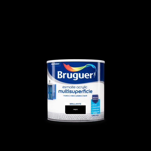 Pintura bruguer acrylic esmalte brillante negro 250 ml
