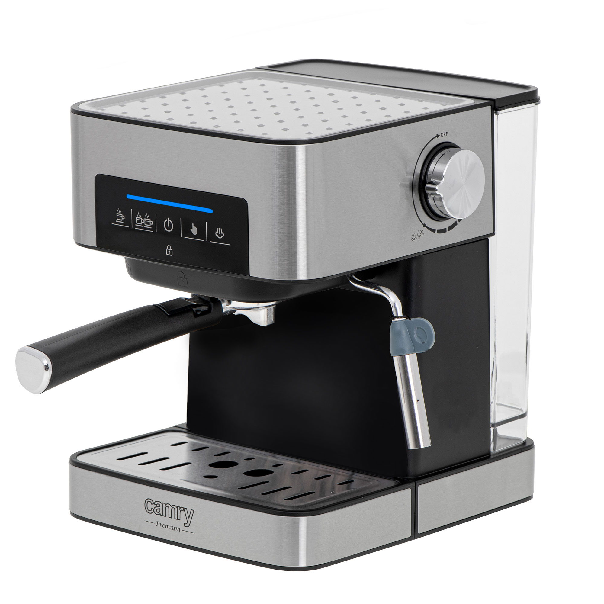Cafetera espresso automática 15 bares 1,6l, b camry cr 4410 negro/plata 100