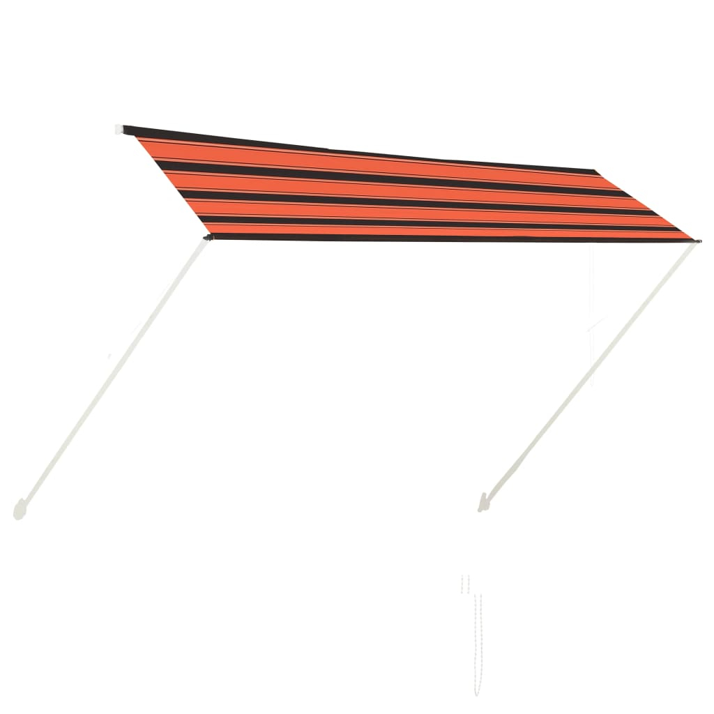 vidaXL toldo retráctil naranja y marrón 300x150 cm