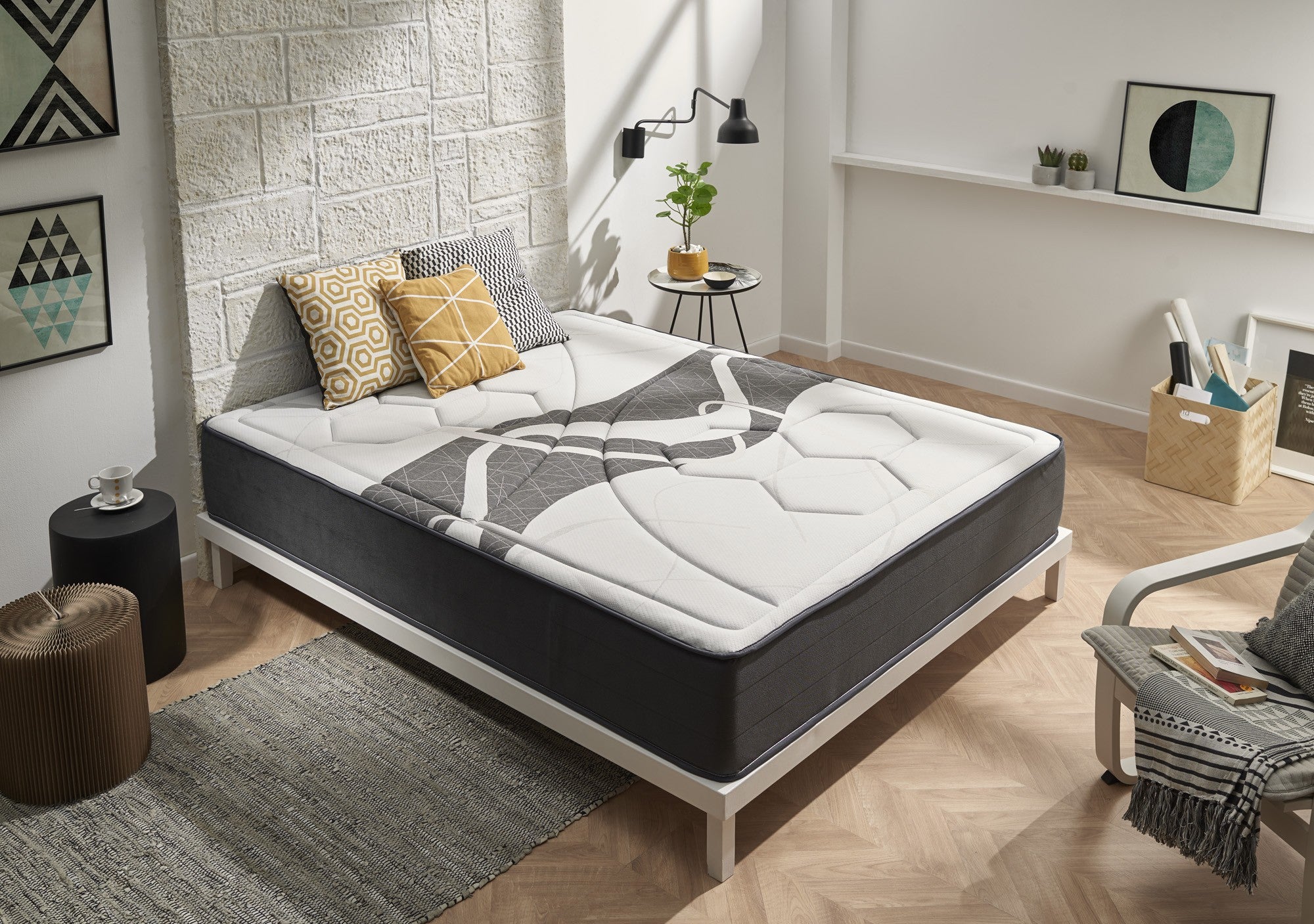 Colchón viscoelástico memory grafeno 90x190 altura 30cm ±2