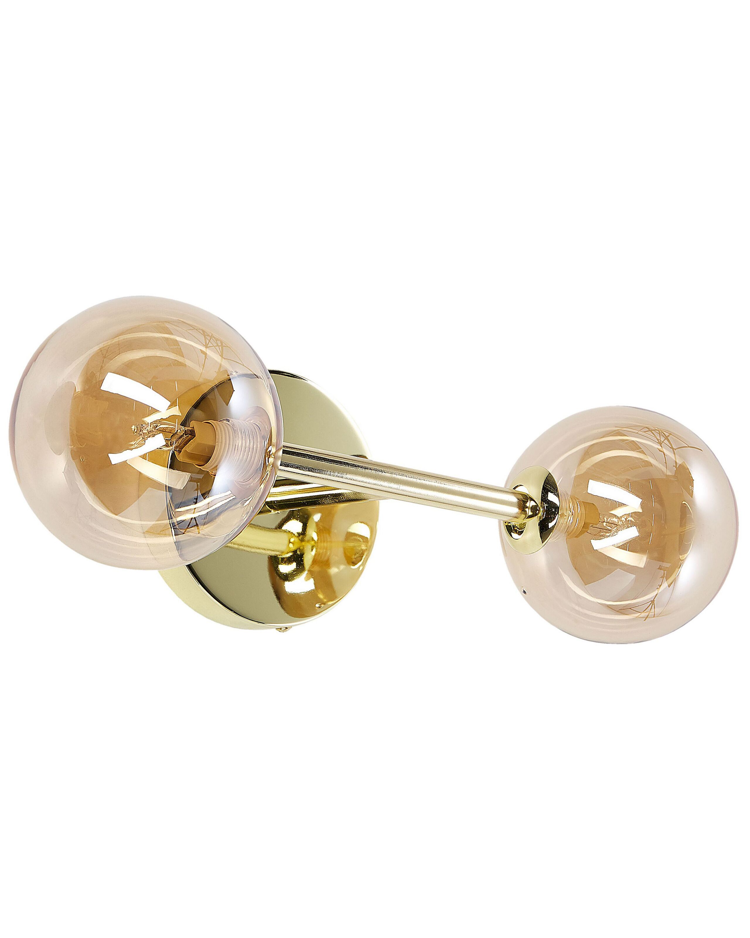 Lámpara de pared ramis metal dorado