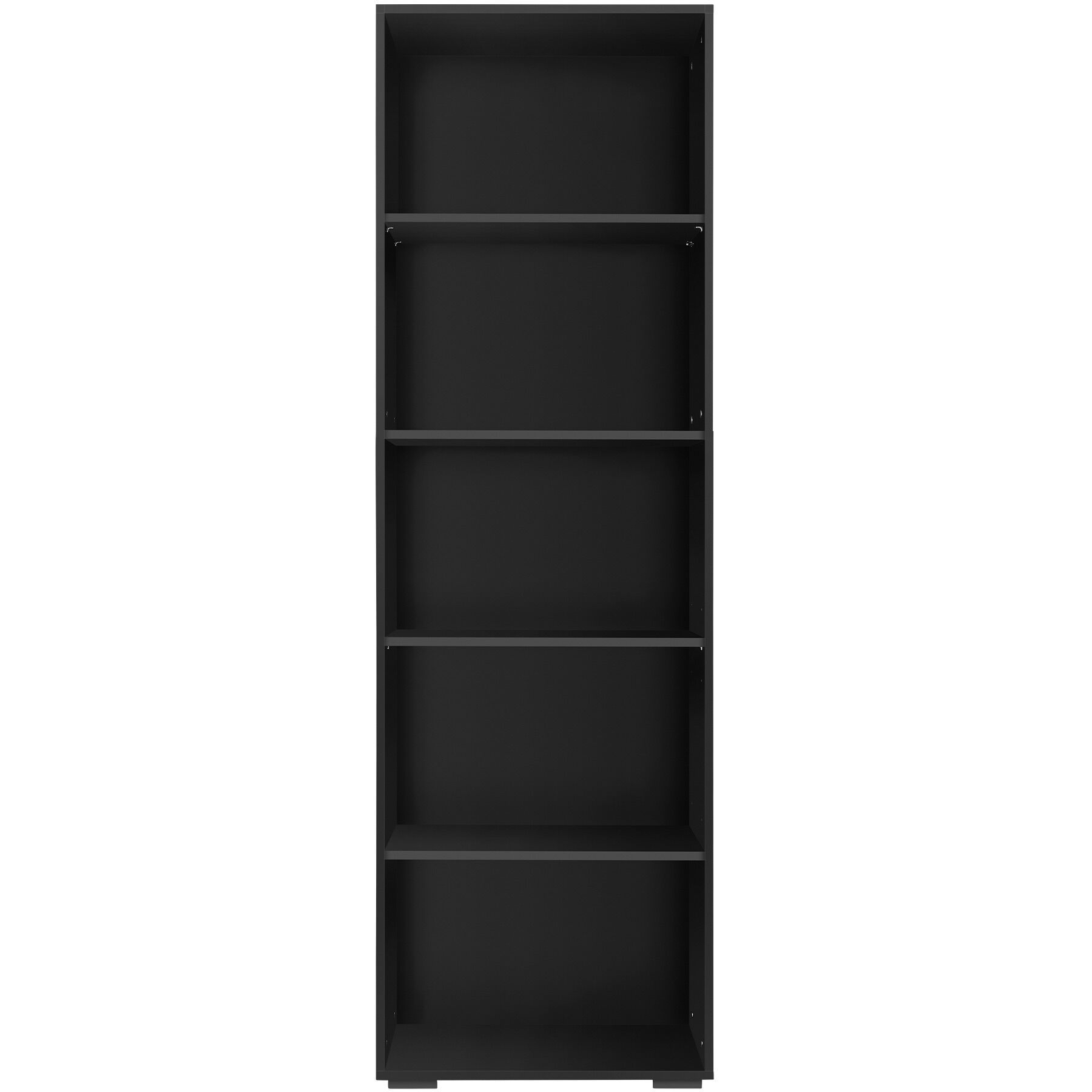 Estantería de mdf con 5 apartados, versátil, 60 x 30 x 190 cm, negro