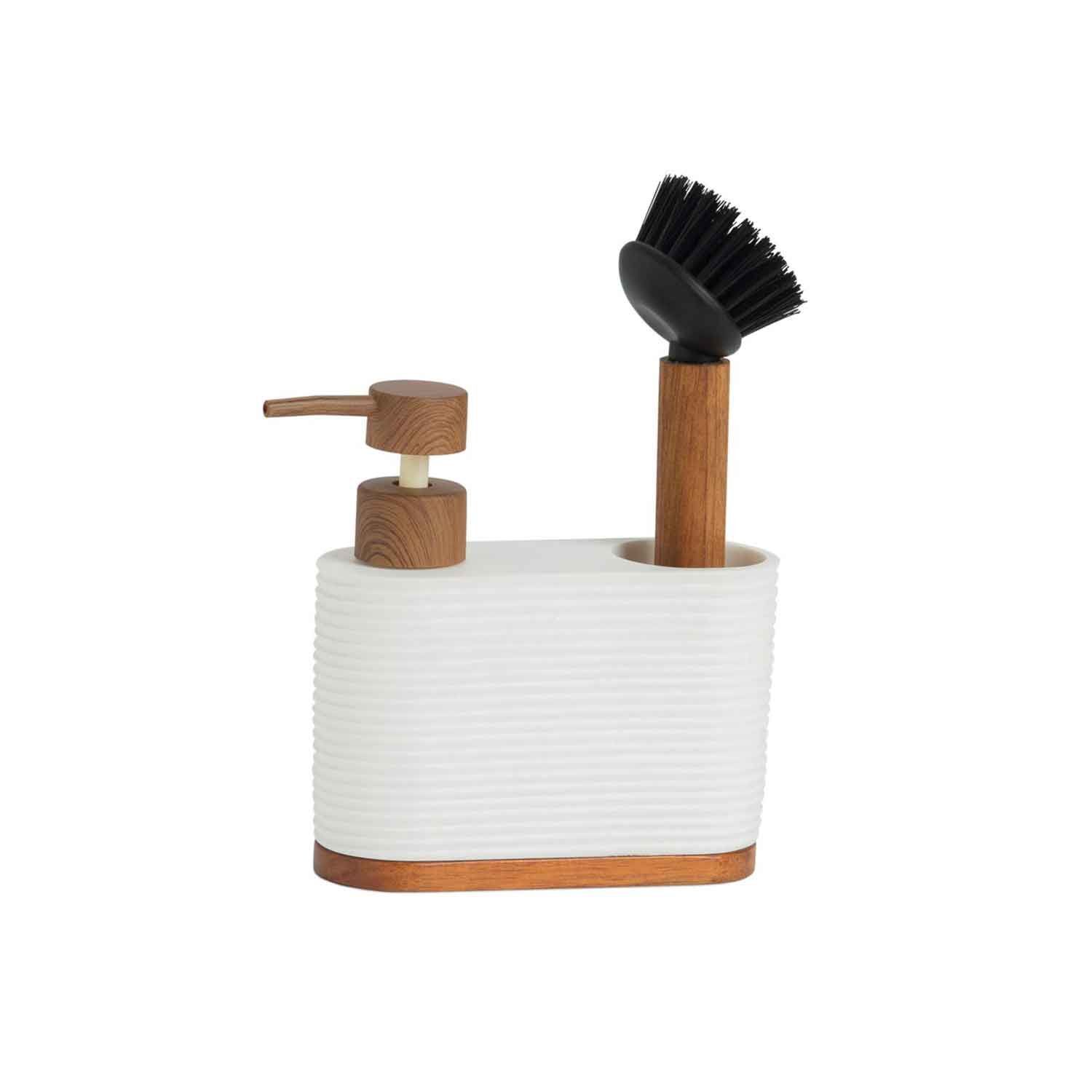 Dispensador poli/acacia blanco