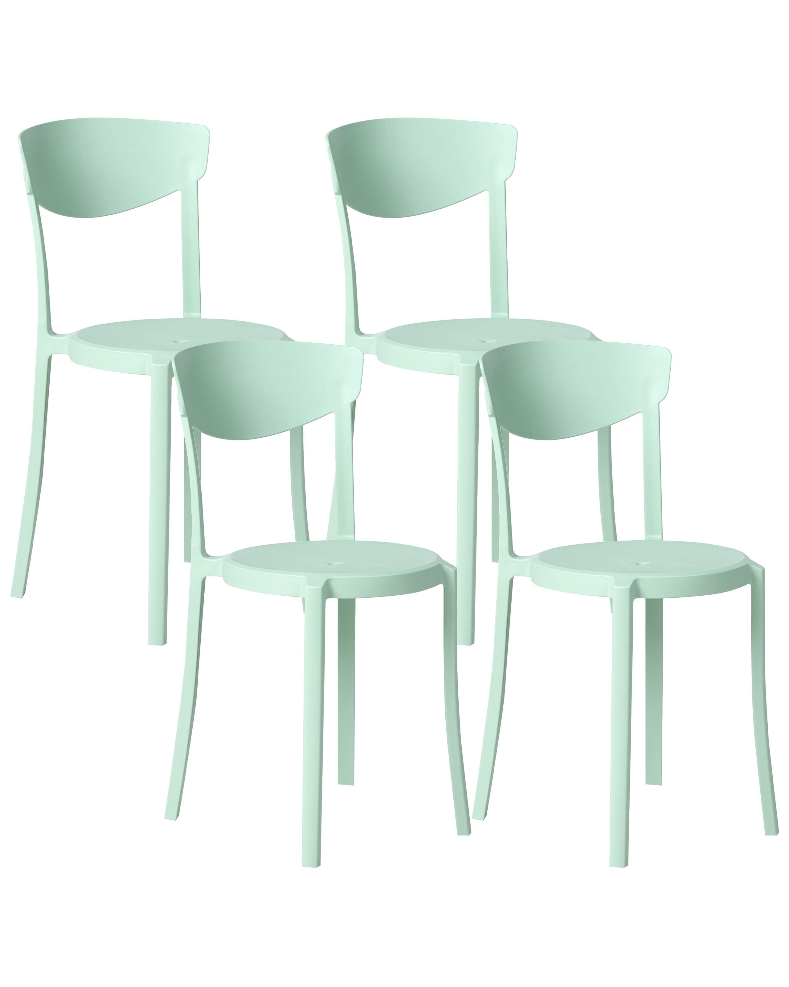 Conjunto de 4 sillas de jardín vieste verde menta