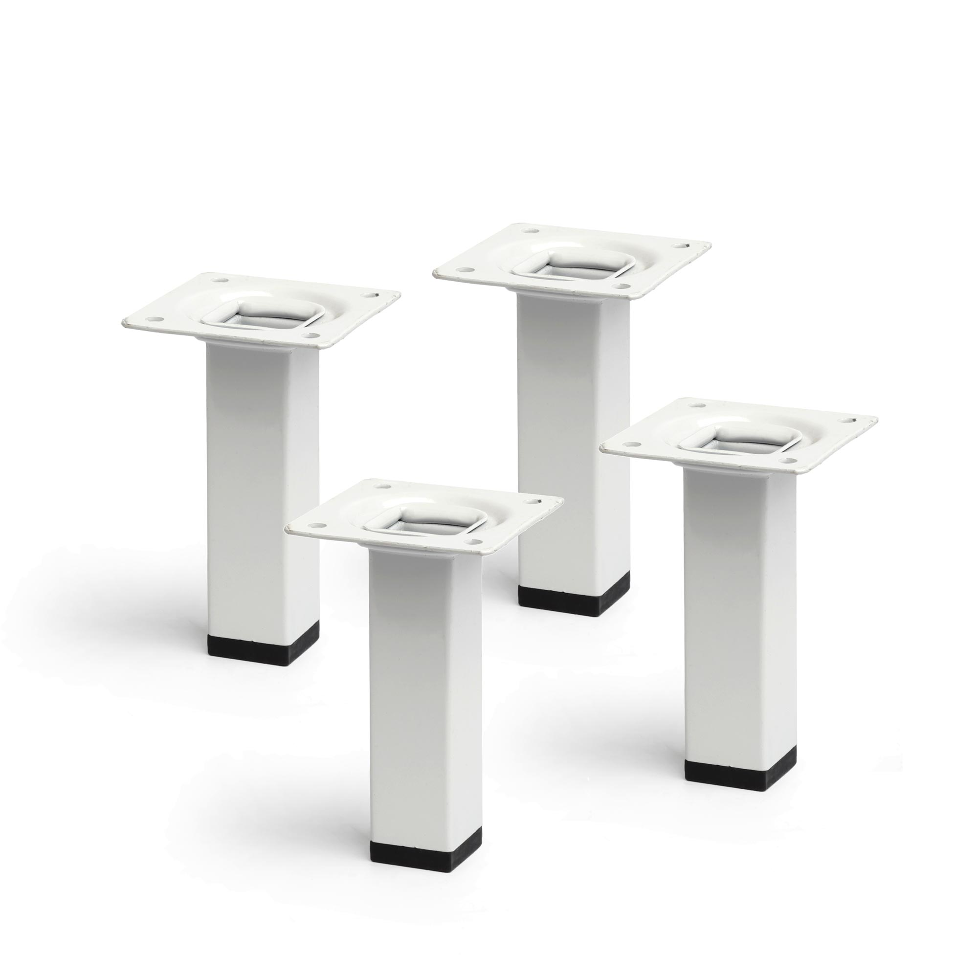 Pata para mueble rei 4400 | 25x25x100 mm | blanco | 4 uds.