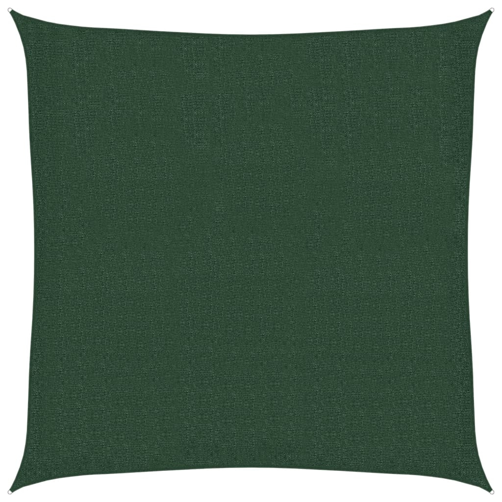 vidaXL toldo de vela hdpe verde oscuro 160 g/m² 3,6x3,6 m
