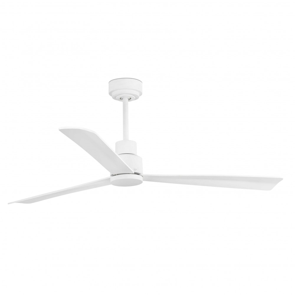 Ventilador de techo blanco acero con 3 aspas mdf 128 cm y mando a distancia
