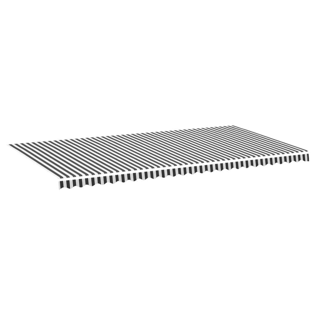 vidaXL tela de repuesto para toldo gris antracita y blanco 6x3 m