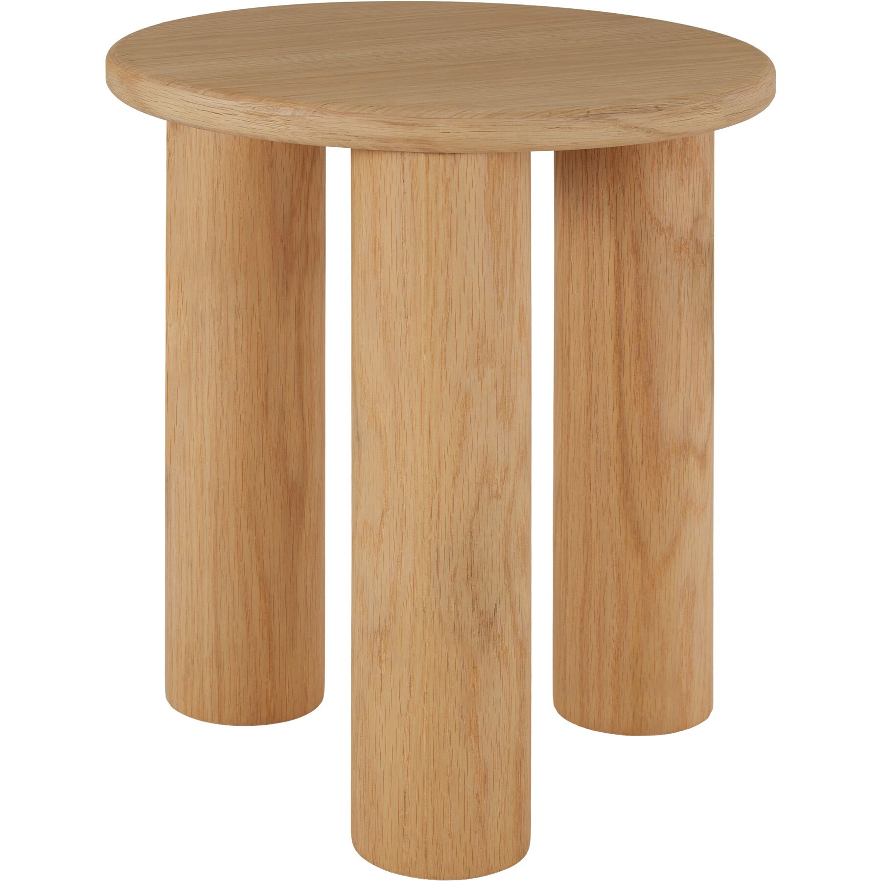 Tectake mesa auxiliar,madera,redonda,estable,cuidado fácil, roble claro