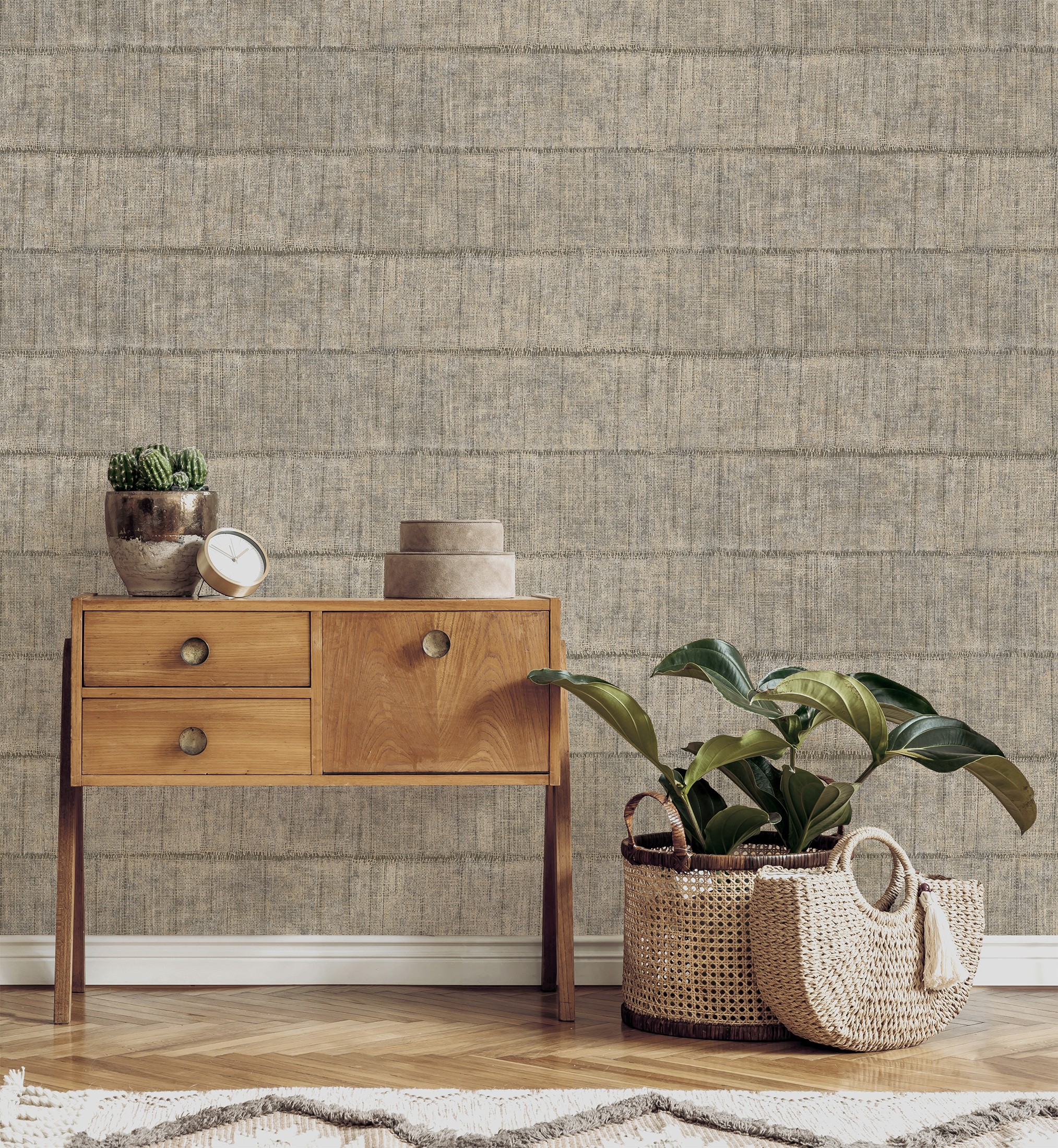 Papel pintado gaulan tela de lino natural con 5.23m²