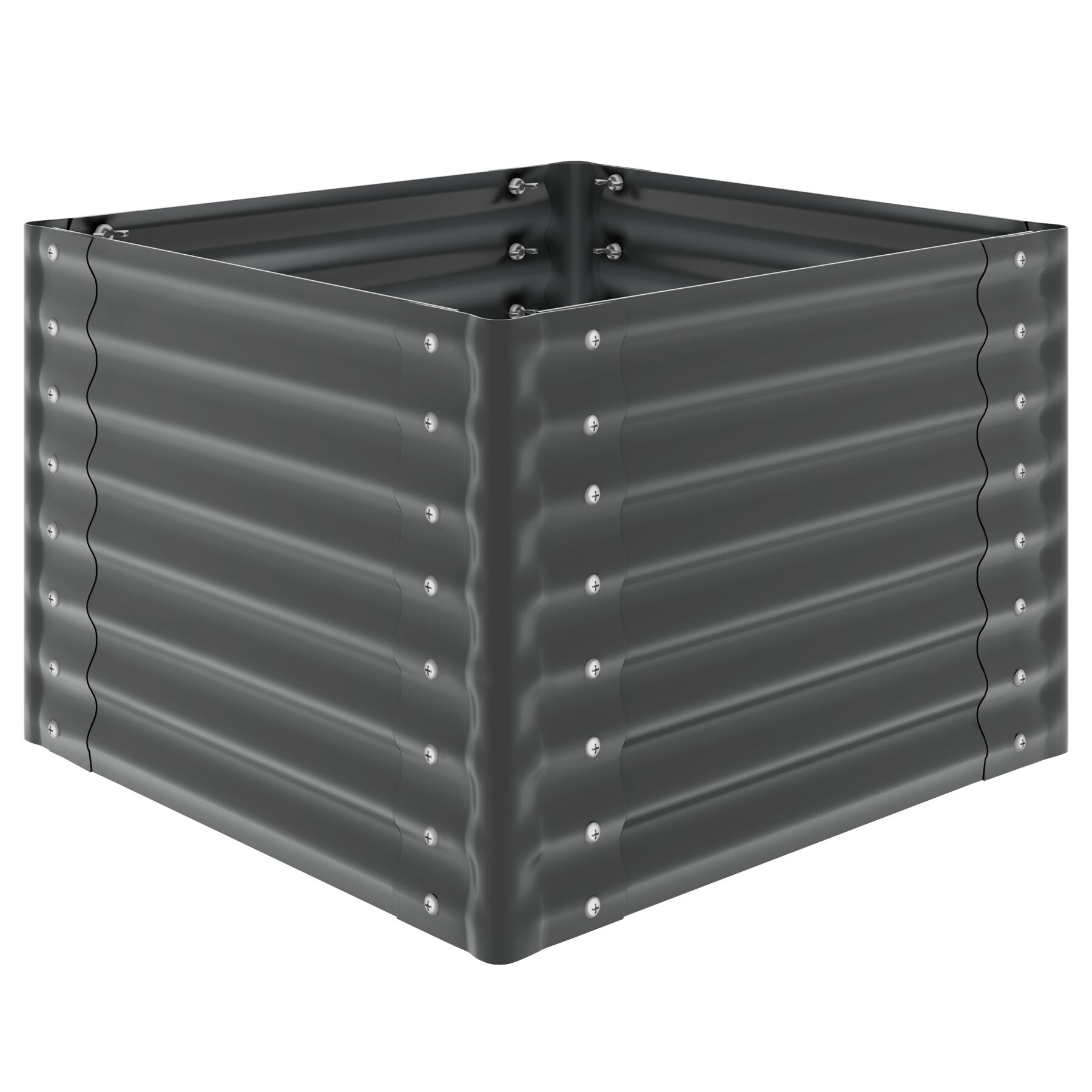 Banco elevado galvanizado, 80 x 80 x 62 cm, 380l, gris