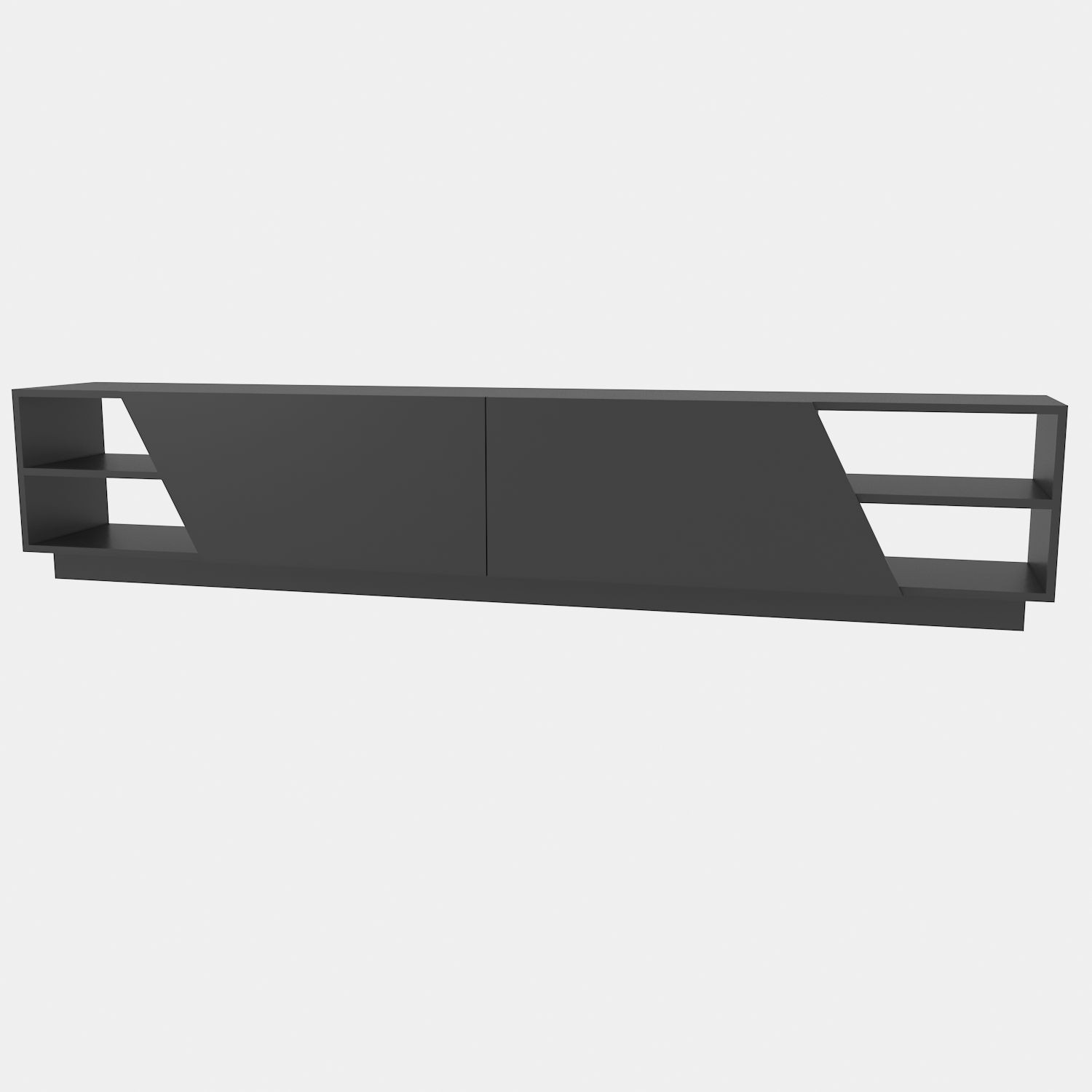 Mueble para la tele de madera <<rhodes>> - 240 x 37 x 47 cm - gris antracit
