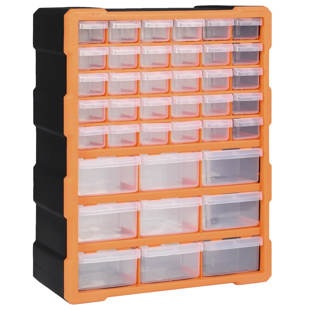 vidaXL organizador multicajones con 39 cajones 38x16x47 cm