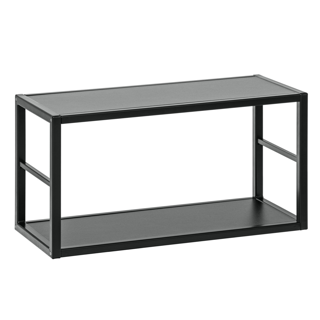 Estantería switch – 2 estantes – marco de metal negro mate – diseño minimal