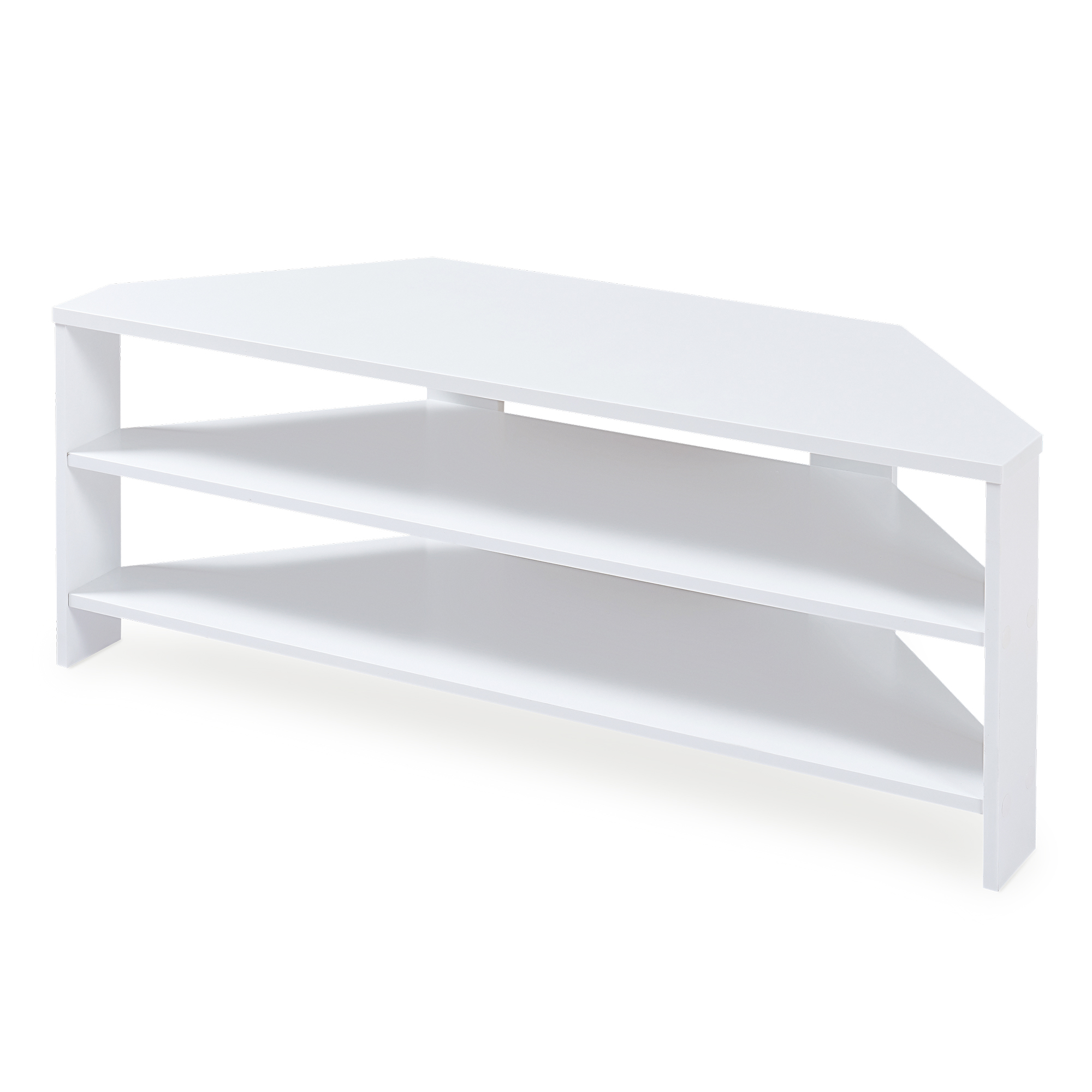 Mueble de tv berg con estantes 110x36x42 cm - blanco [en.casa]