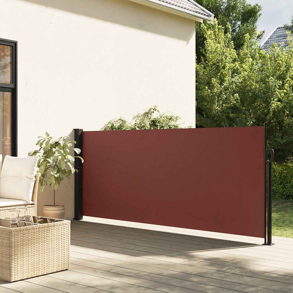 Pantalla de jardín, toldo lateral retráctil marrón 120x600 cm ety5306331