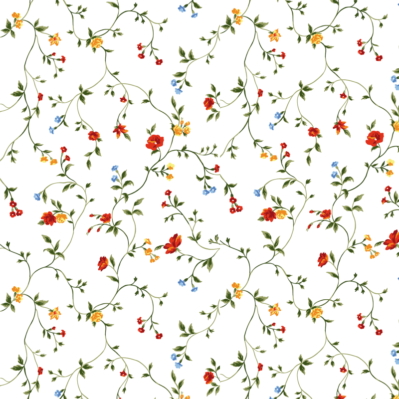 Papel pintado floral fondo blanco 60cm por 250cm