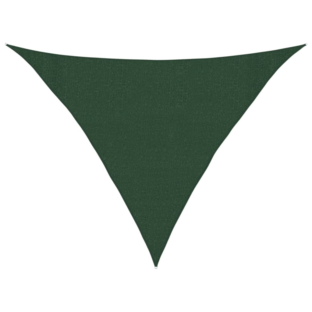 vidaXL toldo de vela verde oscuro hdpe 160 g/m² 3x3x4,2 m
