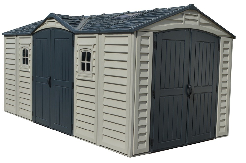 CASETA COBERTIZO PVC JARDIN APEX PRO PLUS 10.5 X 8 DURAMAX