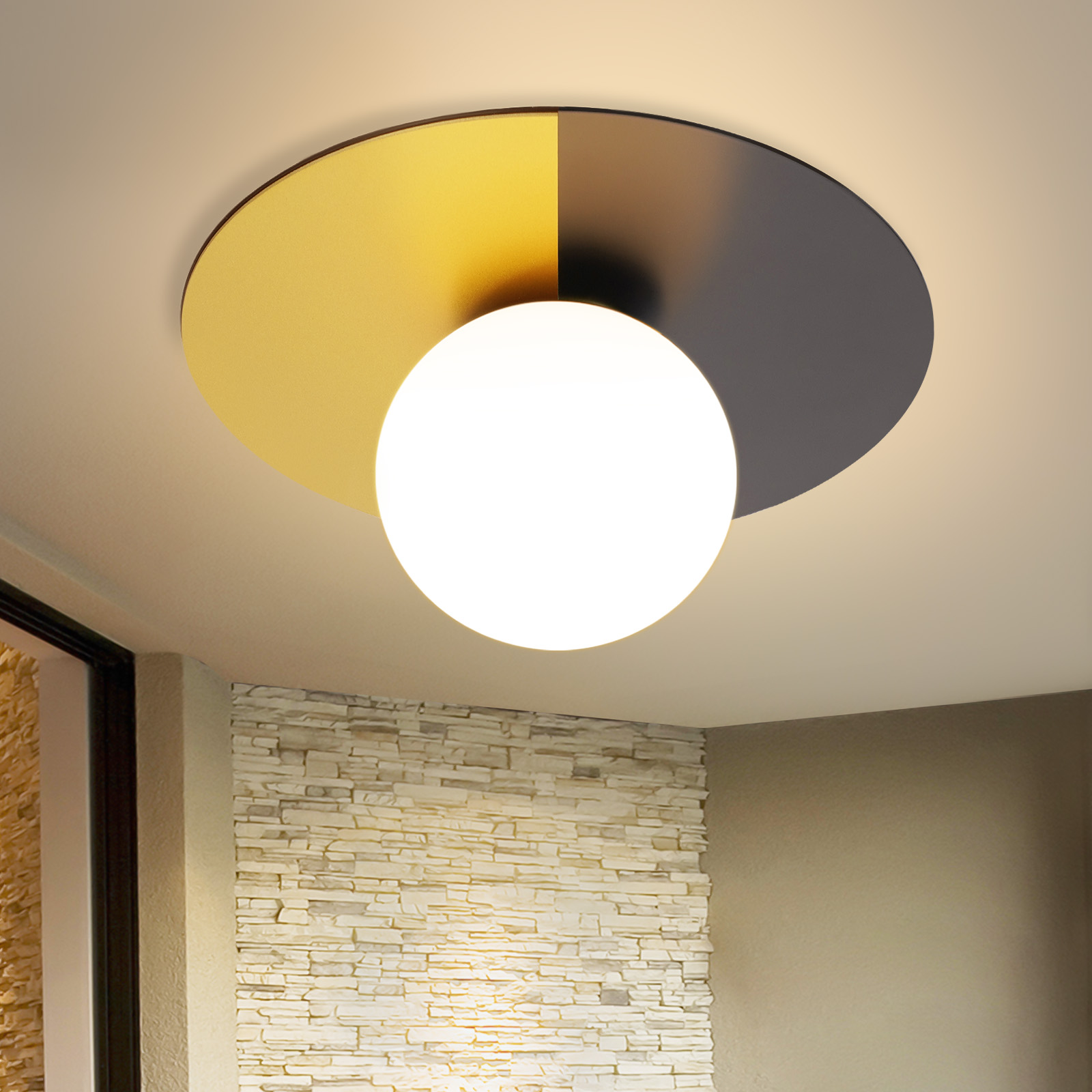 Nettlife aplique vintage de vidrio y metal diseño moderno e14